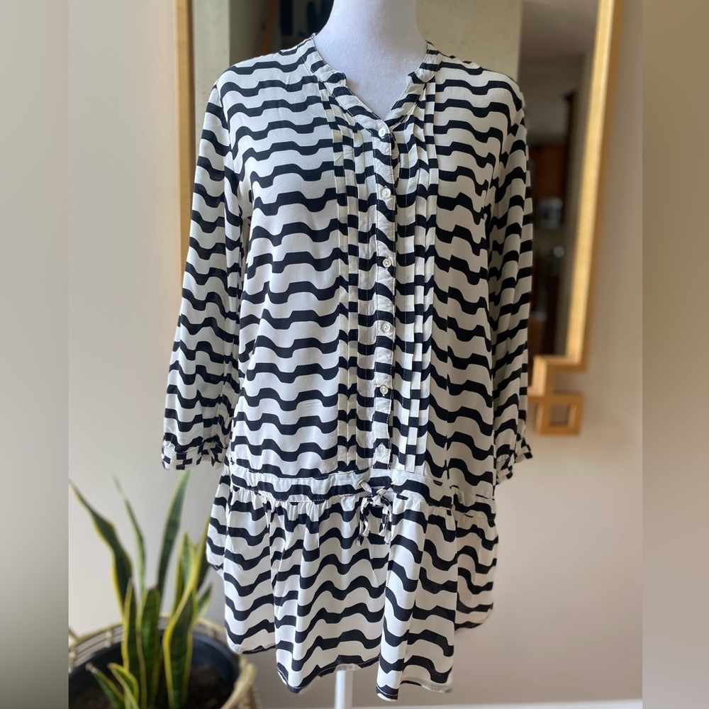 Isabella Sinclair Swizzle Striped Drawstring Tunic Women’s Size XS - Picture 1 of 12